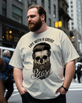 Great Beard Men's Plus Size Short Sleeve T-Shirt